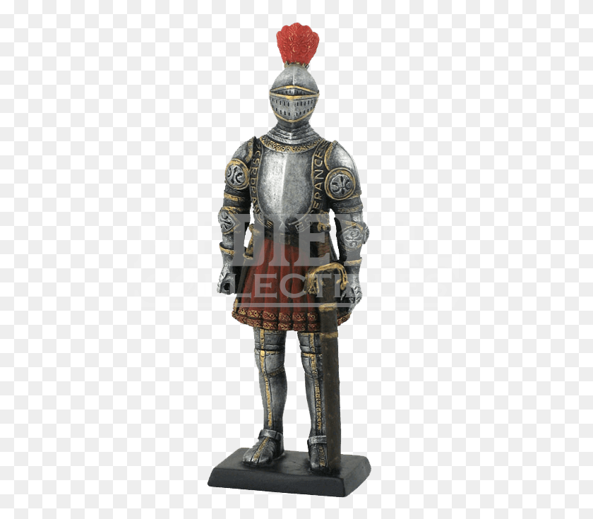 462x675 Armored Knight With Feather Plume Helmet Statue Armour, Armor, Person, Human HD PNG Download