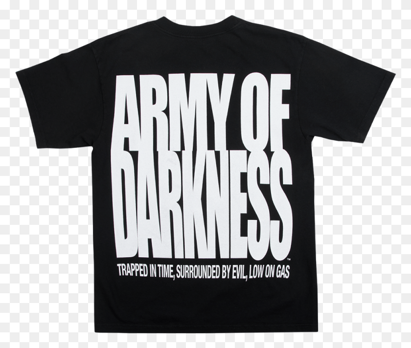 975x815 Ejército De La Oscuridad Cartel De La Película Camiseta Negra Camisa Activa, Ropa, Vestimenta, Camiseta Hd Png Descargar