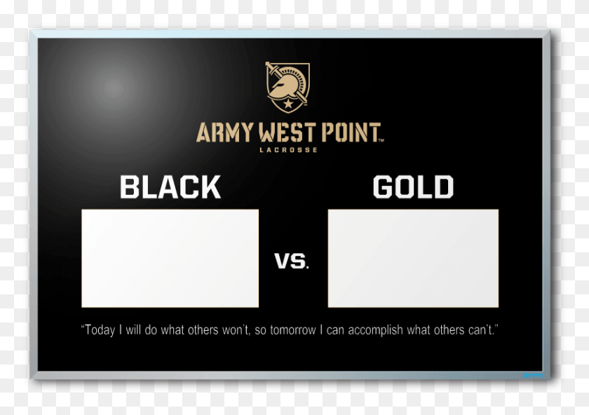 858x586 Army West Point Lacrosse Scoreboard Dry Erase Board United States Military Academy, Text, Symbol, Business Card HD PNG Download