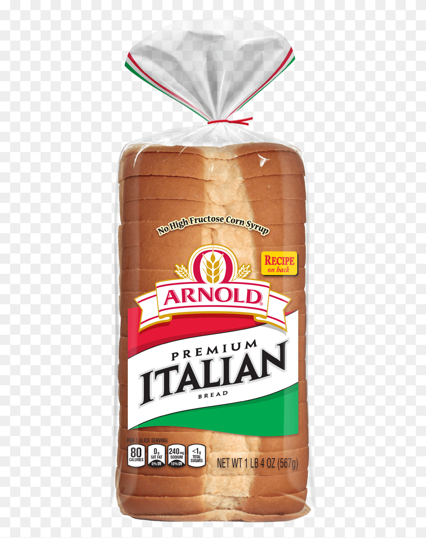 408x1001 Descargar Png Arnold Premium Italian Bread Package Image Arnold Italian Bread, Comida, Cerveza, Alcohol Hd Png