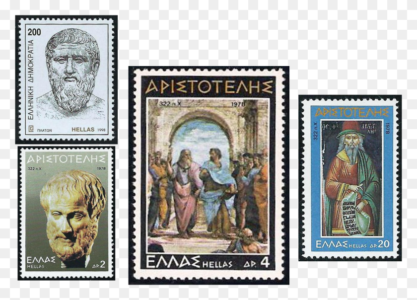 1416x988 Около 387 Г. До Н.э. Платон Основал Свою Школу В Части Афинской Школы Аристотеля И Платона, Человек, Человек, Почтовая Марка Hd Png Скачать