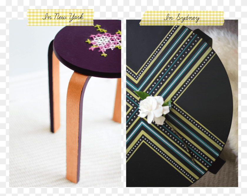 1421x1109 Around The World Diy Round Stool, Furniture, Table, Coffee Table HD PNG Download