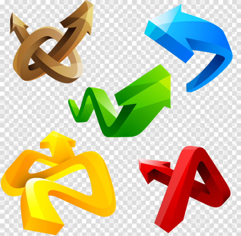 Arrow 3d Vector, Art, Bulldozer, Machine, Recycling Symbol Sticker PNG
