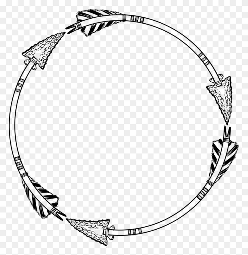 1024x1056 Arrow Arrows Wreath Circle Round Frame Border Line Stay Wild Hippie Child, Outdoors, Nature, Astronomy HD PNG Download