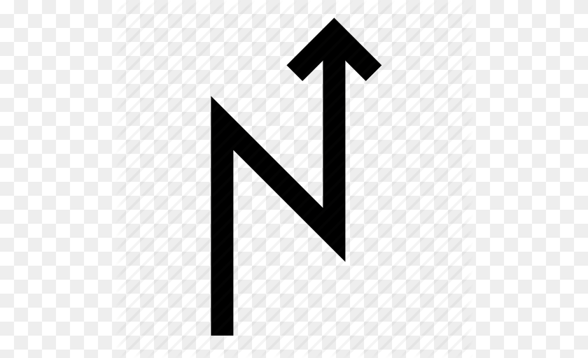 Arrow Direction Location Road Straight Zigzag Icon, Triangle, Handrail Sticker PNG