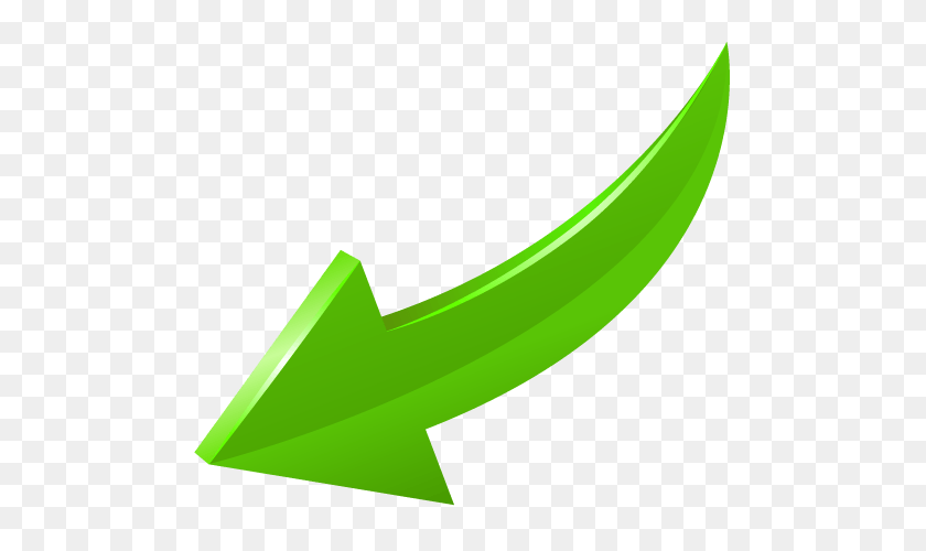 Arrow Green Curve Bottom Left, Blade, Dagger, Knife, Weapon PNG