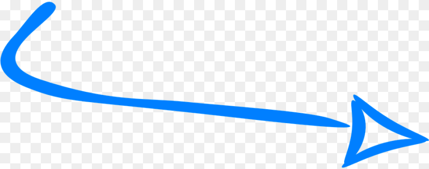 Arrow Right Blue Handdrawn Pointing Direction Blue Arrow Pointing Right Sticker PNG