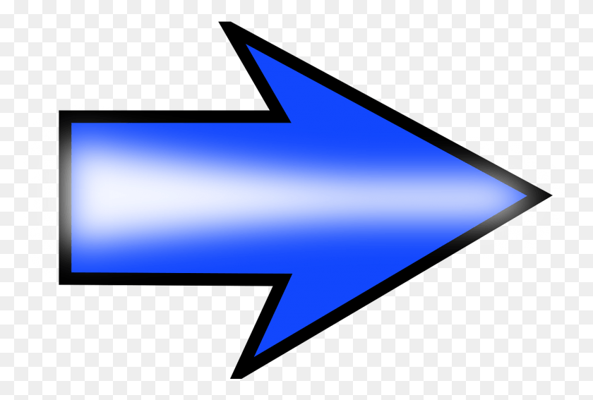 1267x825 Arrow Right Blue Pointing Image Blue Arrow Pointing Right, Rocket, Vehicle, Transportation HD PNG Download