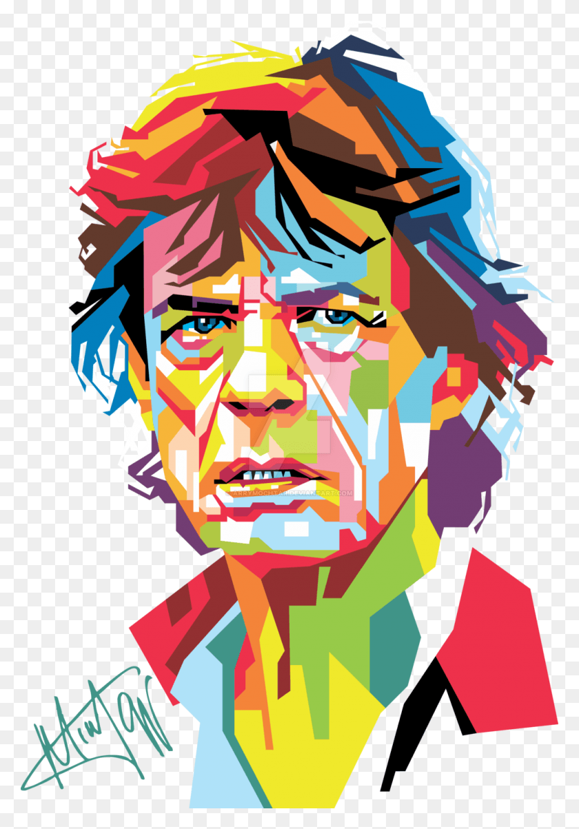 1024x1501 Arrymochtar 6 0 Mick Jagger In Popart Portrait Wpap, Graphics, Modern Art HD PNG Download