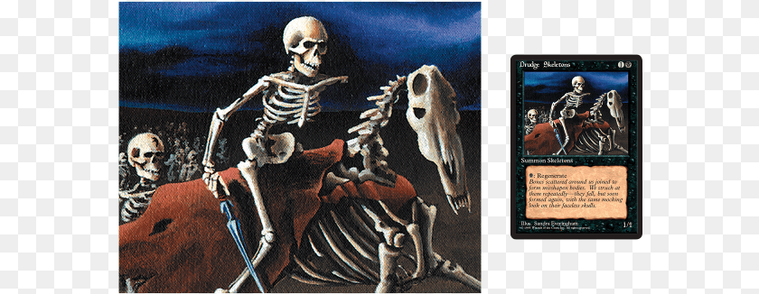 581x326 Art By Sandra Everingham Magic The Gathering Drudge Skeletons Beta, Skeleton, Adult, Male, Man PNG