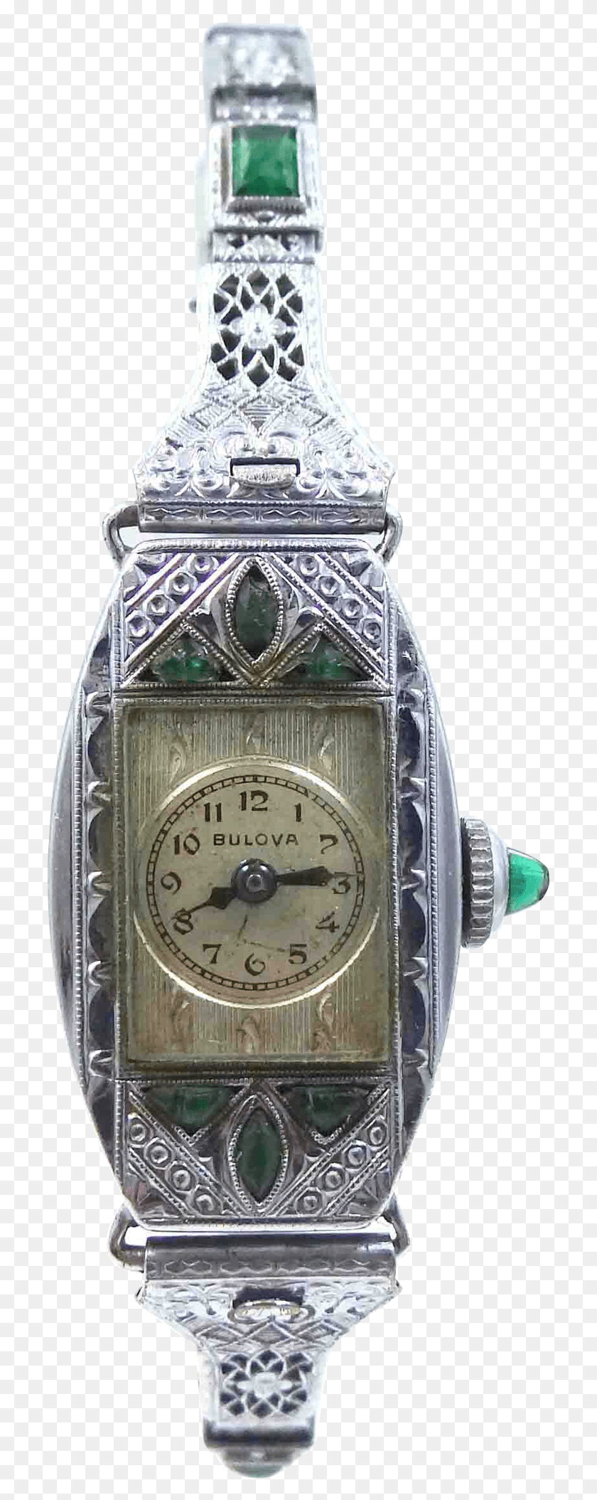 709x2049 Art Deco 14k White Gold Fld Analog Watch, Wristwatch, Clock Tower, Tower HD PNG Download