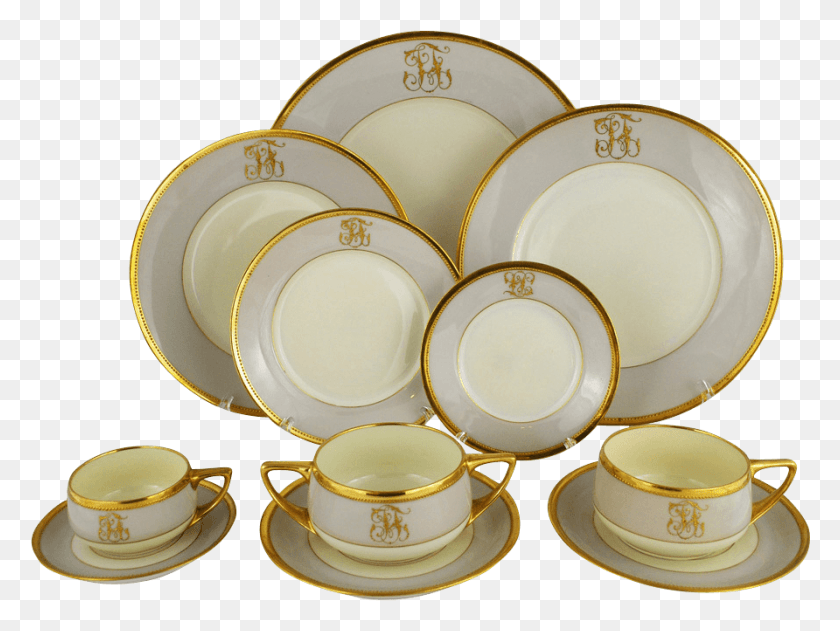 892x654 Art Deco Dinner Service Dinner Set Images, Saucer, Pottery, Gold HD PNG Download