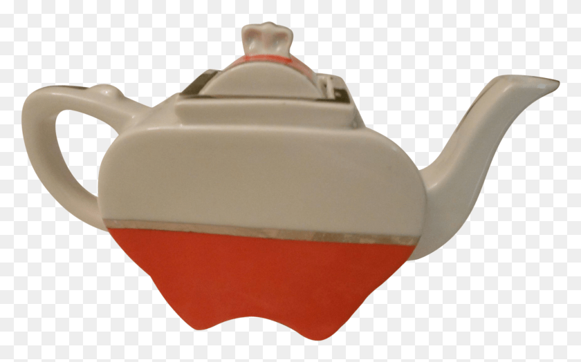 1727x1029 Art Deco Fraunfelter Teapot Red Teapots Probably Teapot, Pottery, Pot, Milk HD PNG Download