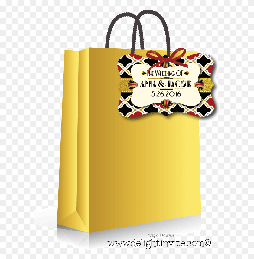 614x796 Art Deco Great Gatsby Wedding Favor Tags Birthday Goodie Bag Card, Shopping Bag, Scroll, Text HD PNG Download
