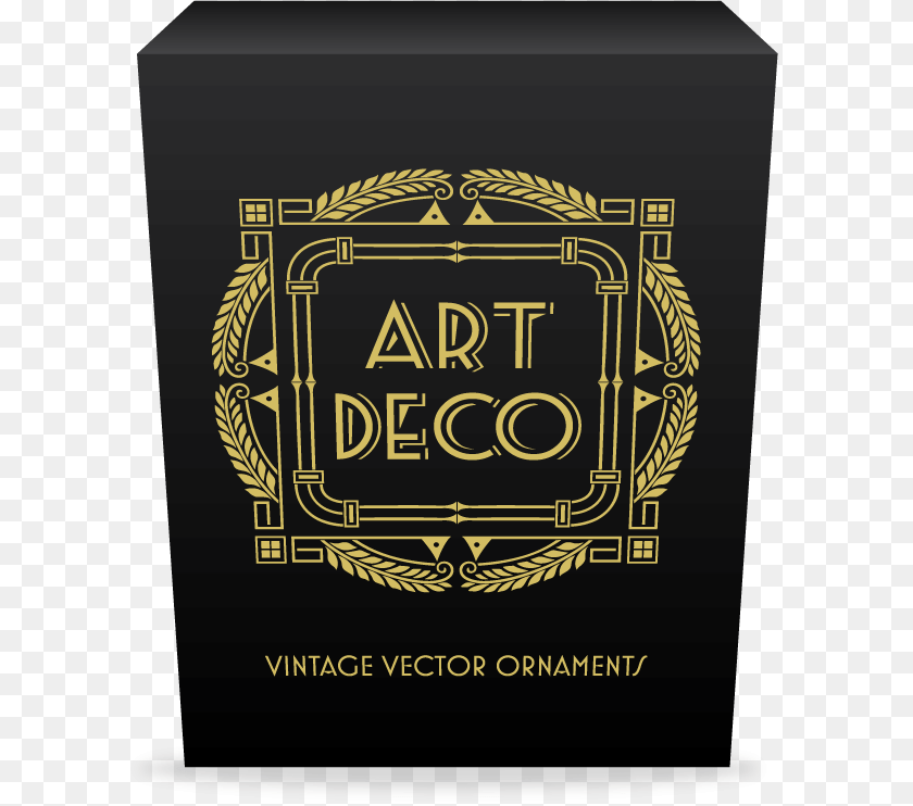 600x742 Art Deco Package, Text Sticker PNG