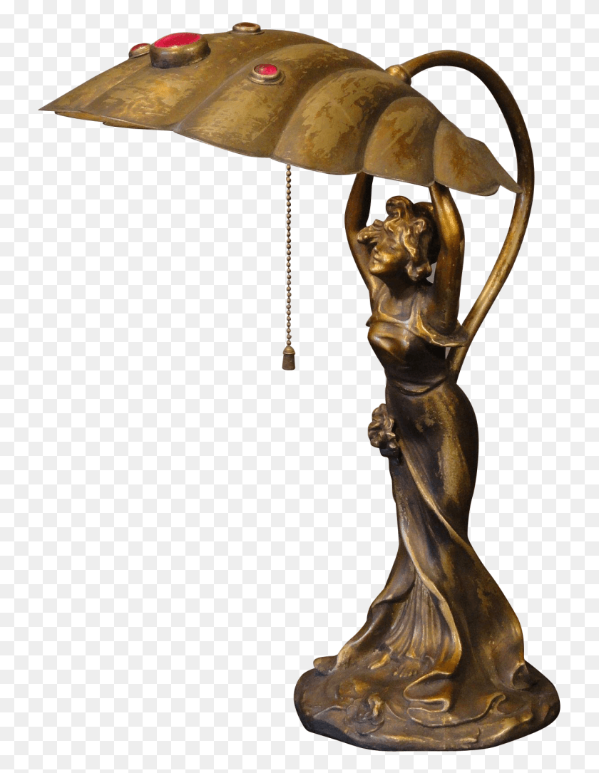 735x1025 Art Desk Lamp Best Of Marvelous Art Nouveau Sweet Lady Statue, Bronze, Sculpture HD PNG Download
