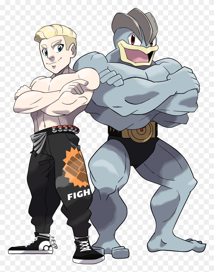 1439x1855 Art I Drew A Pokemon Fighter With Machamp Muscle Growth Of Machamp, Hand, Person, Human HD PNG Download