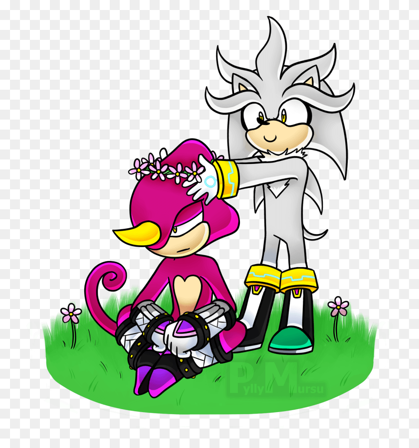 740x839 Art Is Espio And Silver From That One Game Cartoon, Poster, Advertisement, Performer HD PNG Download