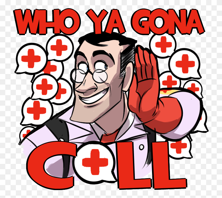 743x689 Art Medic Tf2 Medic Tf2 Spray Tf2 Who You Gonna Call, Red Cross, Logo, First Aid HD PNG Download