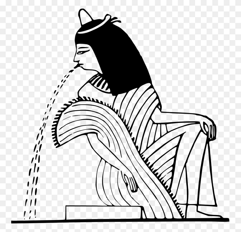 761x750 Искусство Древнего Египта Египетские Пирамиды Египтяне Древний Египетский Штриховой Рисунок, Серый, Мир Варкрафта Png Скачать