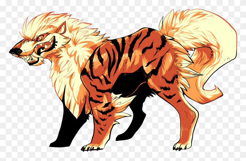 1280x807 Art Pokemon What The Hell Arcanine Growlithe Jesterdex Masai Lion, Animal, Mammal, Wildlife HD PNG Download