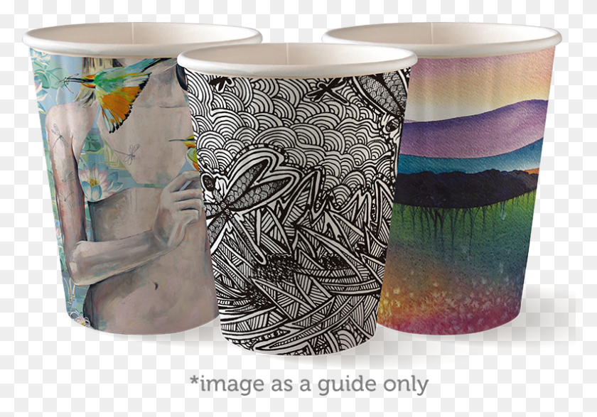 791x535 Art Series Double Wall Cups Are Great For Hot Drinks Coffee Cup, Cup, Pattern HD PNG Download