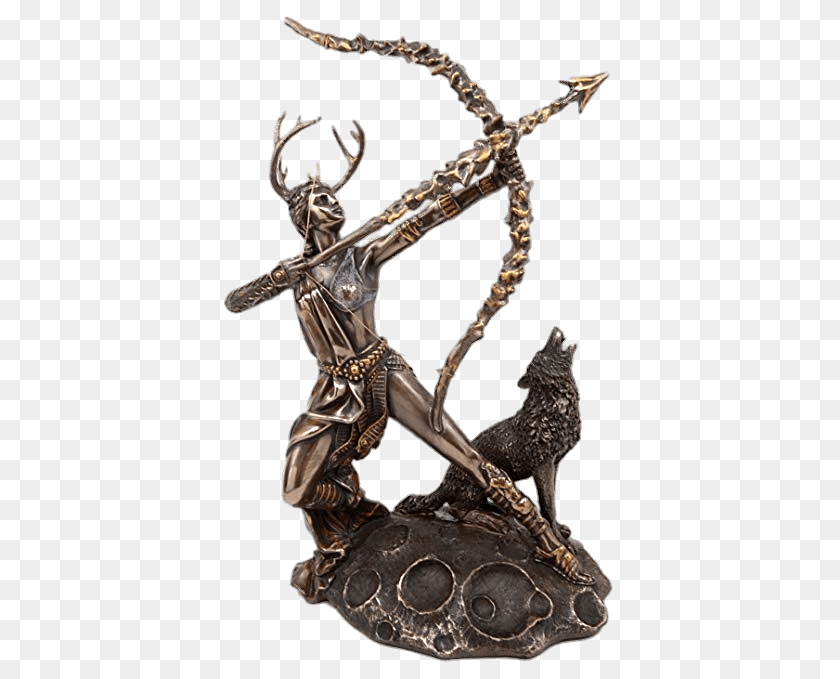 425x679 Artemis Shooting Arrow, Bronze, Animal, Antelope, Mammal Sticker PNG
