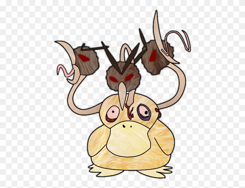 475x585 Arti Pokemon Psyduck Drawing, Doodle HD PNG Download