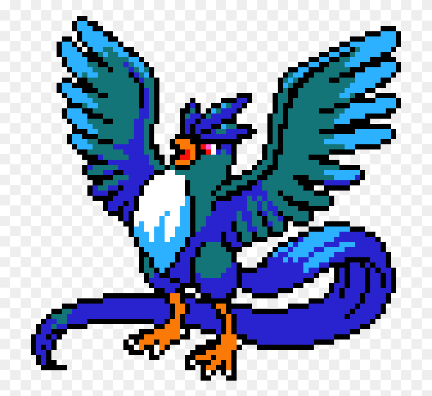 721x711 Articuno Pixel Art De Articuno, Águila, Pájaro, Animal Hd Png
