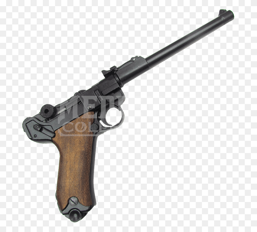 698x698 Artillery P08 Luger Pistol With Wood Grips Luger Pistol, Gun, Weapon, Weaponry HD PNG Download