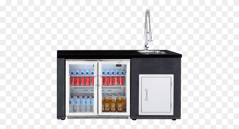 442x395 Artisan Fridge And Sink Module Hladilnik Letna Kuhinja, Machine, Cooler, Appliance HD PNG Download