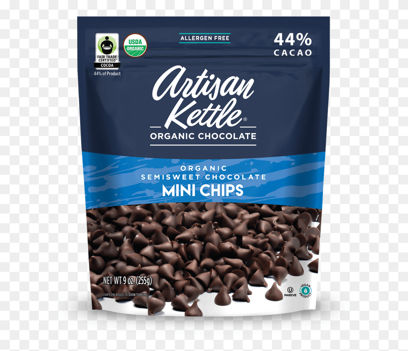 615x663 Artisan Kettle Organic 44 Semisweet Mini Chocolate Artisan Kettle Organic Chocolate, Plant, Bean, Vegetable HD PNG Download