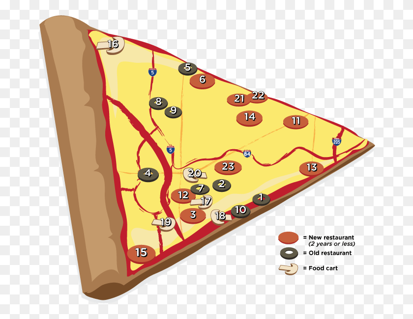 689x590 Artisan Pizza In Portland Pizza Map, Текст, Скейтборд, Спорт Png Скачать