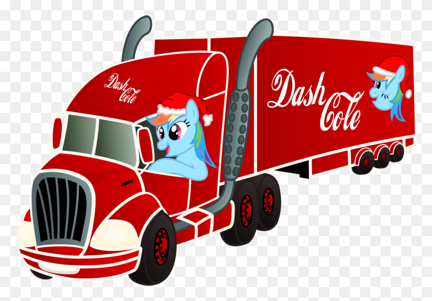 1280x865 Artista Deyrasd Christmas Coca Cola Mujer Coca Cola Truck Vector, Vehículo, Transporte, Camión De Bomberos Hd Png