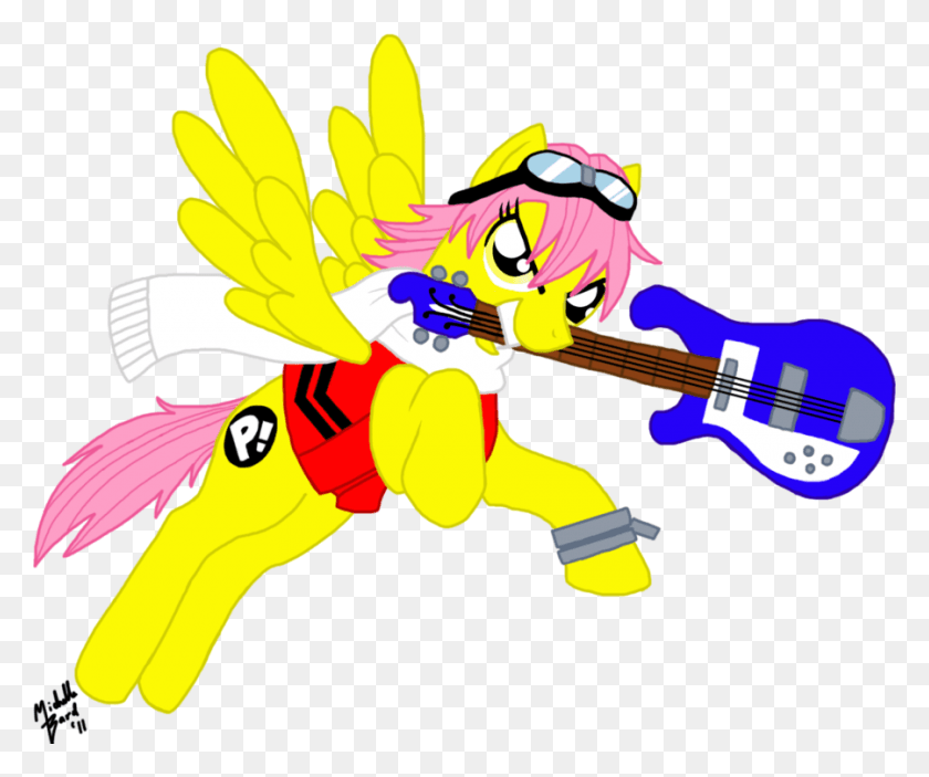 900x742 Artist Needed Flcl Guitar Haruhara Haruko Ponified Cartoon, Leisure Activities, Musical Instrument, Graphics HD PNG Download