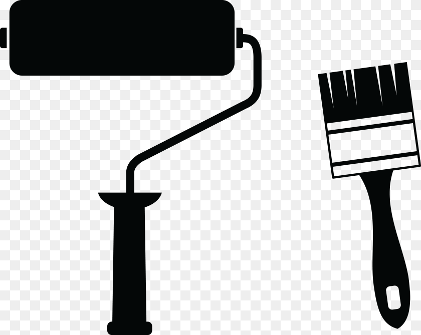 4000x3185 Artist Painter Clip Art Black And White, Brush, Device, Tool, Electrical Device PNG
