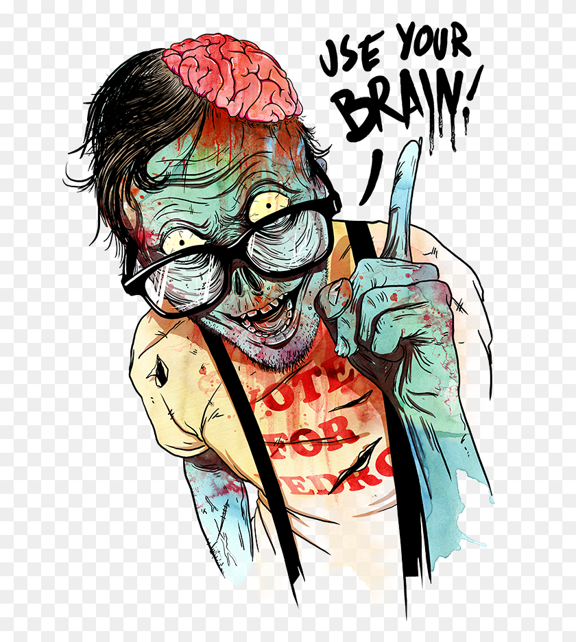 659x876 Artwork 2fnbfd70ln58fcynsliavq Eongltscl8idcsqbi7ye Use Your Brain Zombie, Hand, Person HD PNG Download
