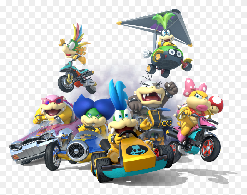 3500x2708 Descargar Pngobras De Arte De Los Koopalings En Mario Kart 8, Personajes De Mario Go Kart 8, Hd Png