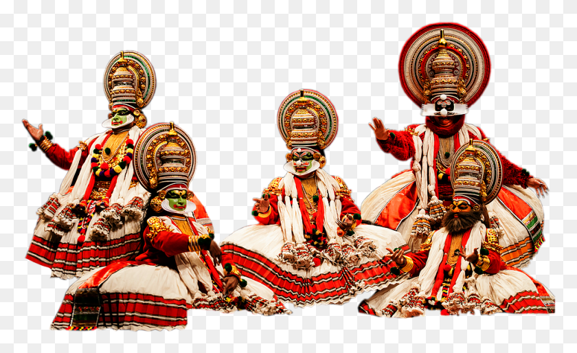 963x561 Arudhra Darshan Festival Which Is Dedicated To Lord Dances Of India Kathakali, Crowd, Person, Human HD PNG Download