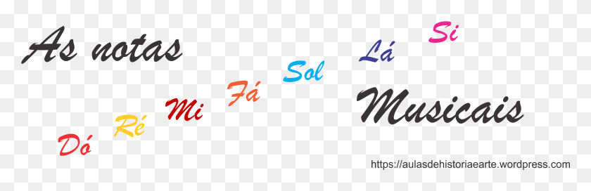 3312x902 As Notas Musicais Calligraphy, Text, Alphabet, Handwriting HD PNG Download
