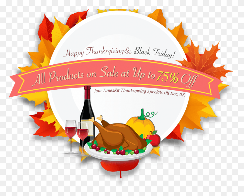 990x779 As Thanksgiving Is Pending Near Tuneskit Software, Poster, Advertisement, Flyer HD PNG Download