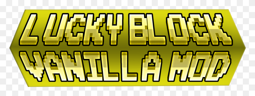 1064x352 As The Title Says This Is The Lucky Block Mod In Minecraft Illustration, Text, Pac Man, Plant HD PNG Download