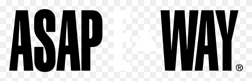 2191x591 Логотип Asap E Way Черно-Белая Графика, Треугольник, Текст, Символ Hd Png Скачать