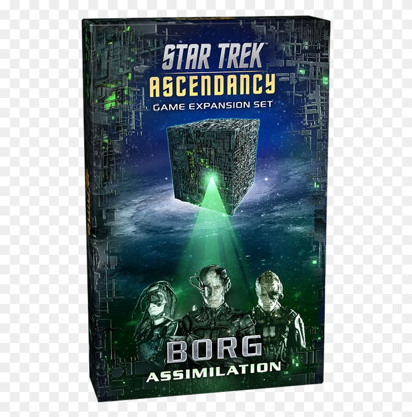 511x791 Descargar Png Ascendancy Borg Assimilation Game Expansion Set Star Trek Ascendancy Borg Expansion, Iluminación, Persona, Humano Hd Png