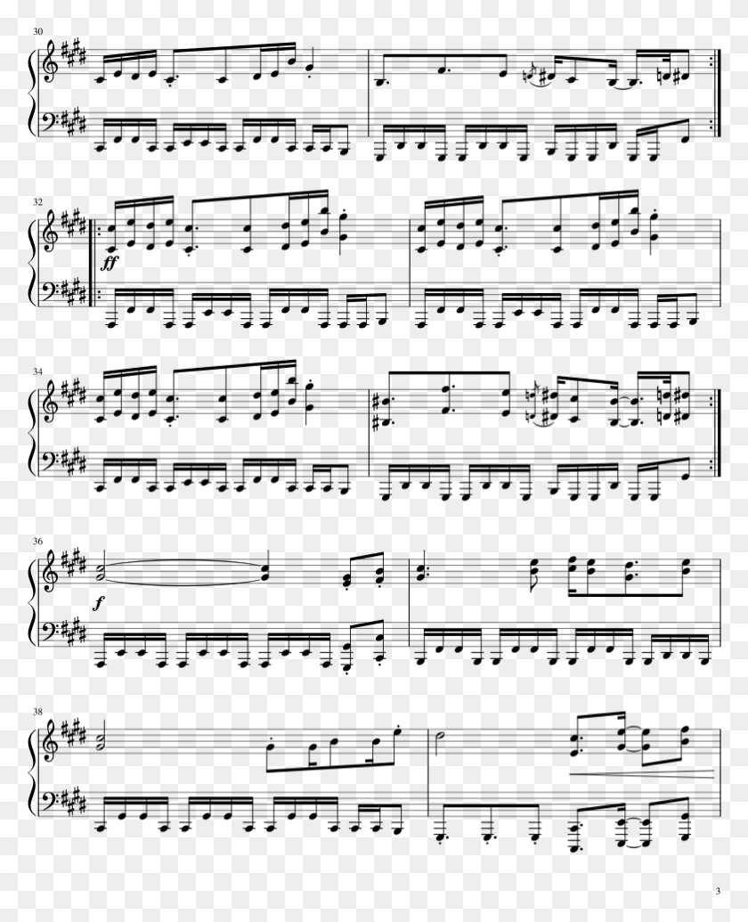 782x978 Asgore Sheet Music 3 Of 5 Pages All I Want For Christmas Is You Partitura Piano, Gray, World Of Warcraft HD PNG Download