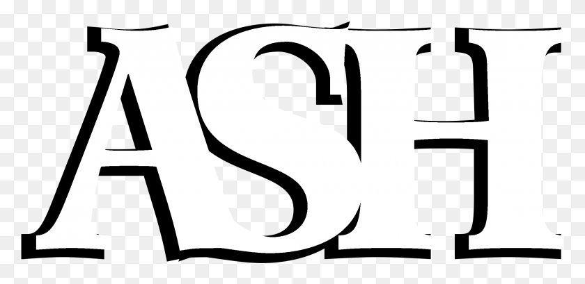 2280x1023 Ash 01 Logo Caligrafía En Blanco Y Negro, Número, Símbolo, Texto Hd Png