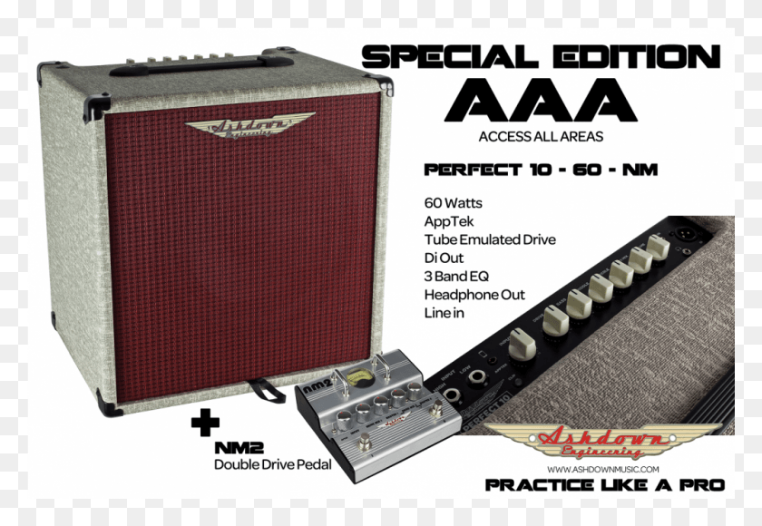 1001x668 Ashdown Special Edition 1 X 10 Bass Combo W Nate Mendel Loudspeaker, Electronics, Leisure Activities, Electrical Device HD PNG Download