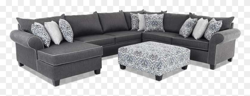 798x271 Ashton Piece Right Arm Transparent Background Couch, Furniture, Ottoman, Rug HD PNG Download