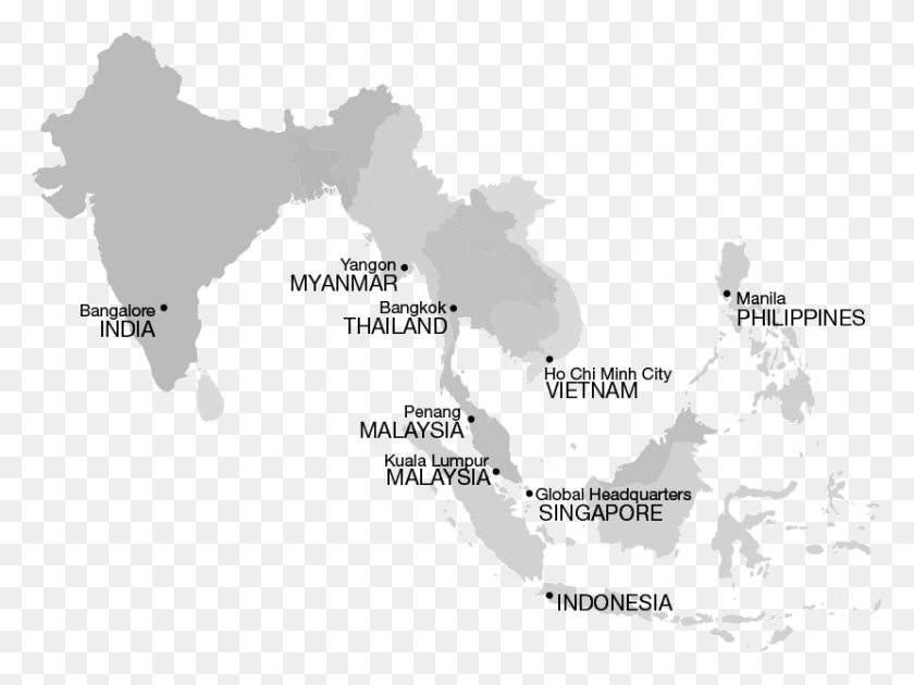 830x607 Карта Азии Страны Окружают Филиппины, Диаграмма, Атлас, Участок Hd Png Скачать