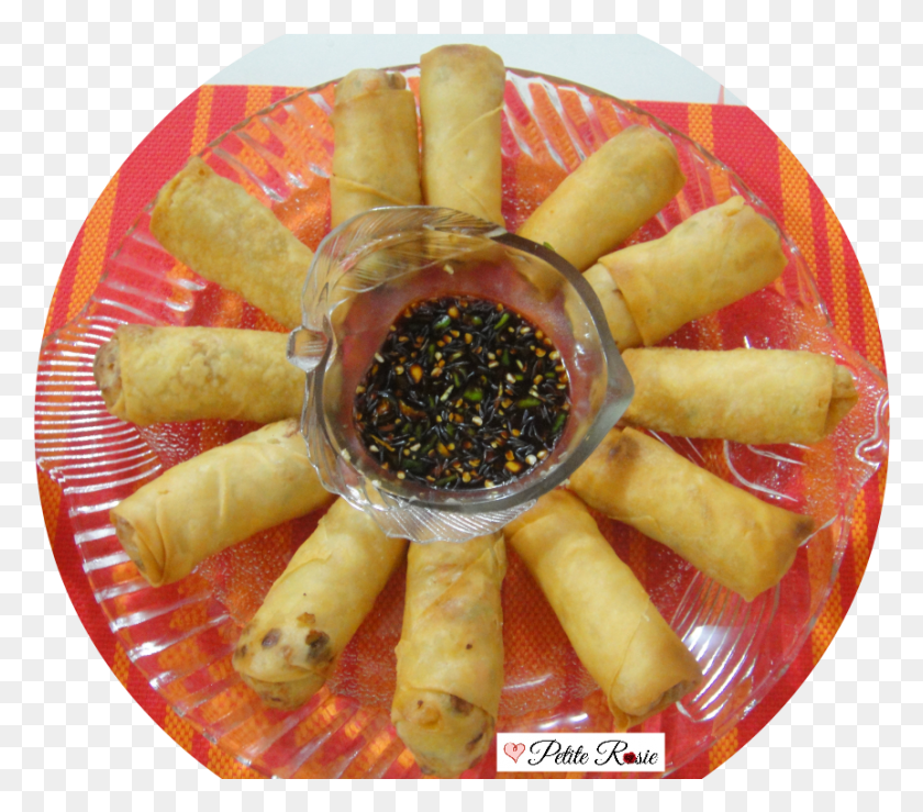 862x751 Asian Asian Cuisine Chicken Spring Rolls Dipping Nem Rn, Dish, Meal, Food Descargar Hd Png